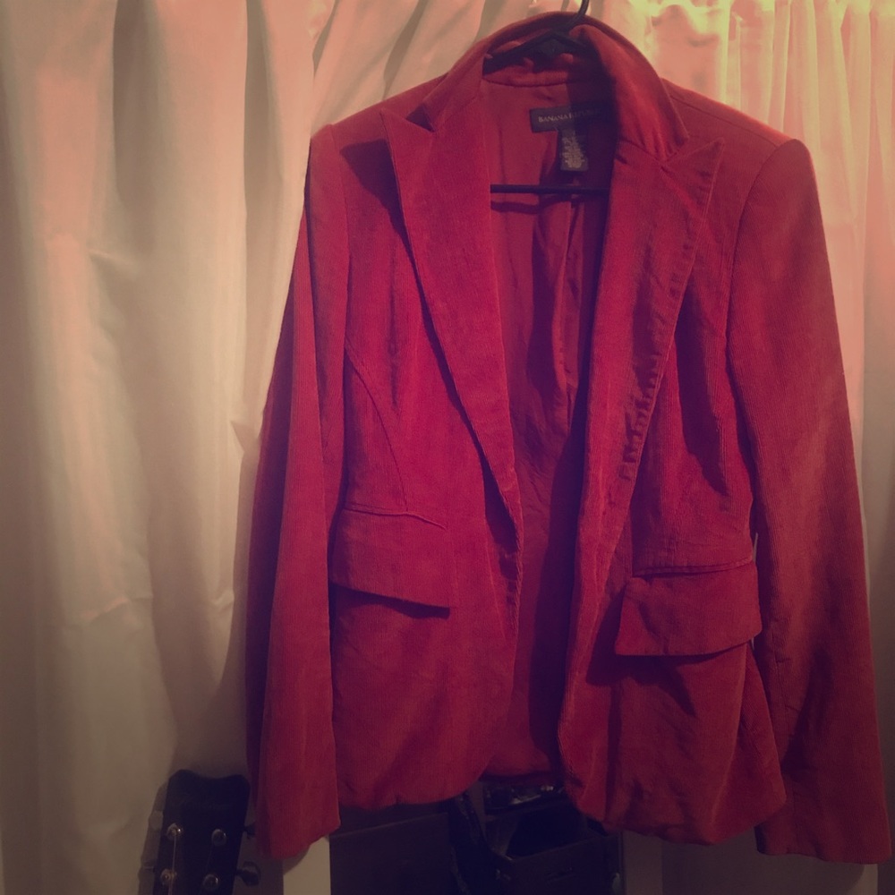 Banana republic corduroy deep red jacket